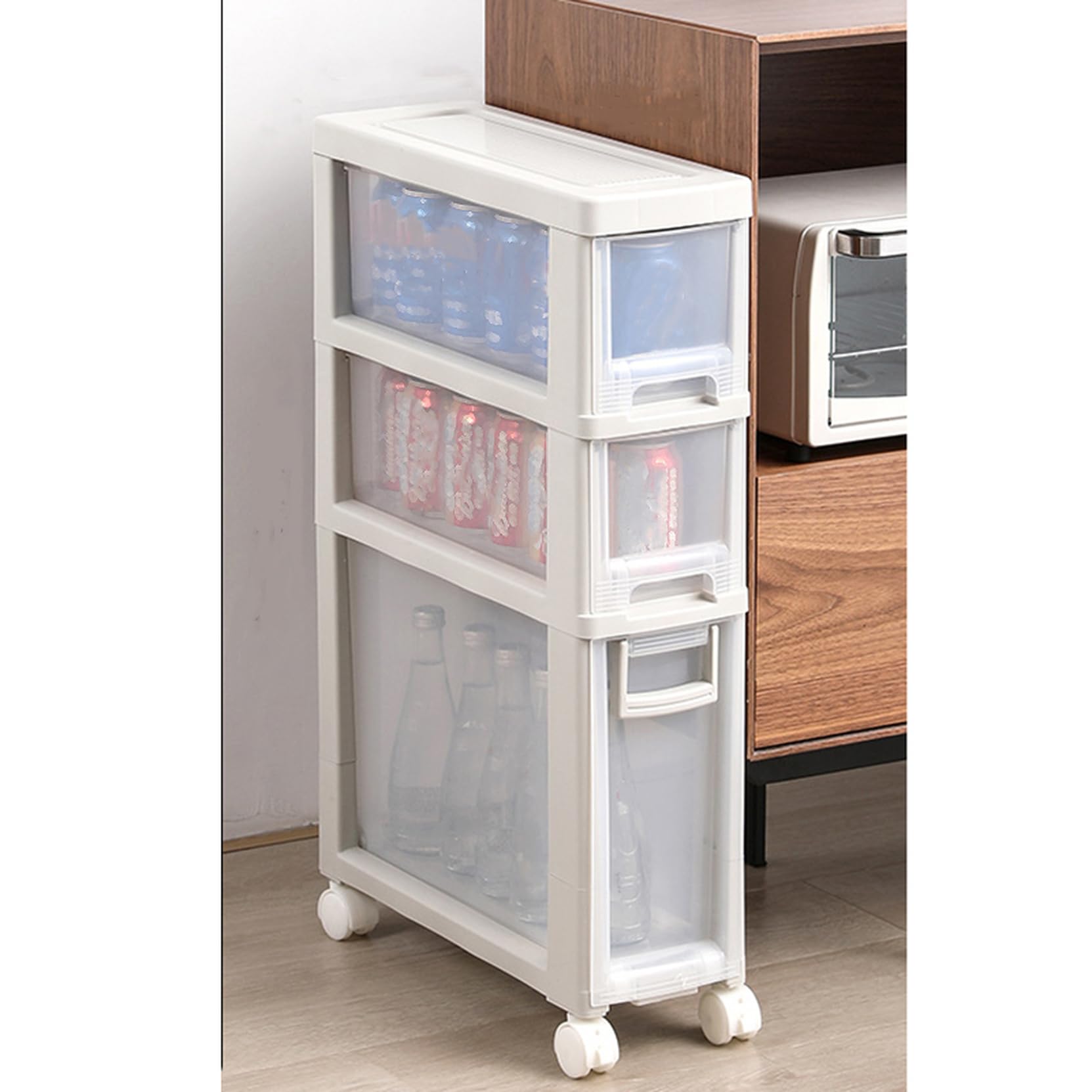 Amazon｜MJKQ9 収納ボックス キッチン収納 幅16cm 奥行43cm 高さ65cm 3