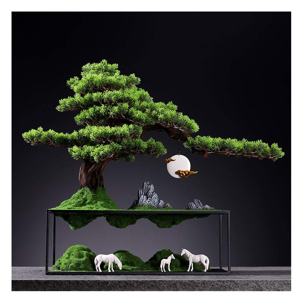 Amazon.de: Simulations-Bonsai-Baum Knstliche weie Yingbin-Kiefer Big  Bonsai-Simulationsbaum Outdoor-Garten-Hausdekoration Geflschte Topfpflanze  Simulationsbaum-Hhe 16,92 Zoll fr Hauptdekorationen Bro Innen