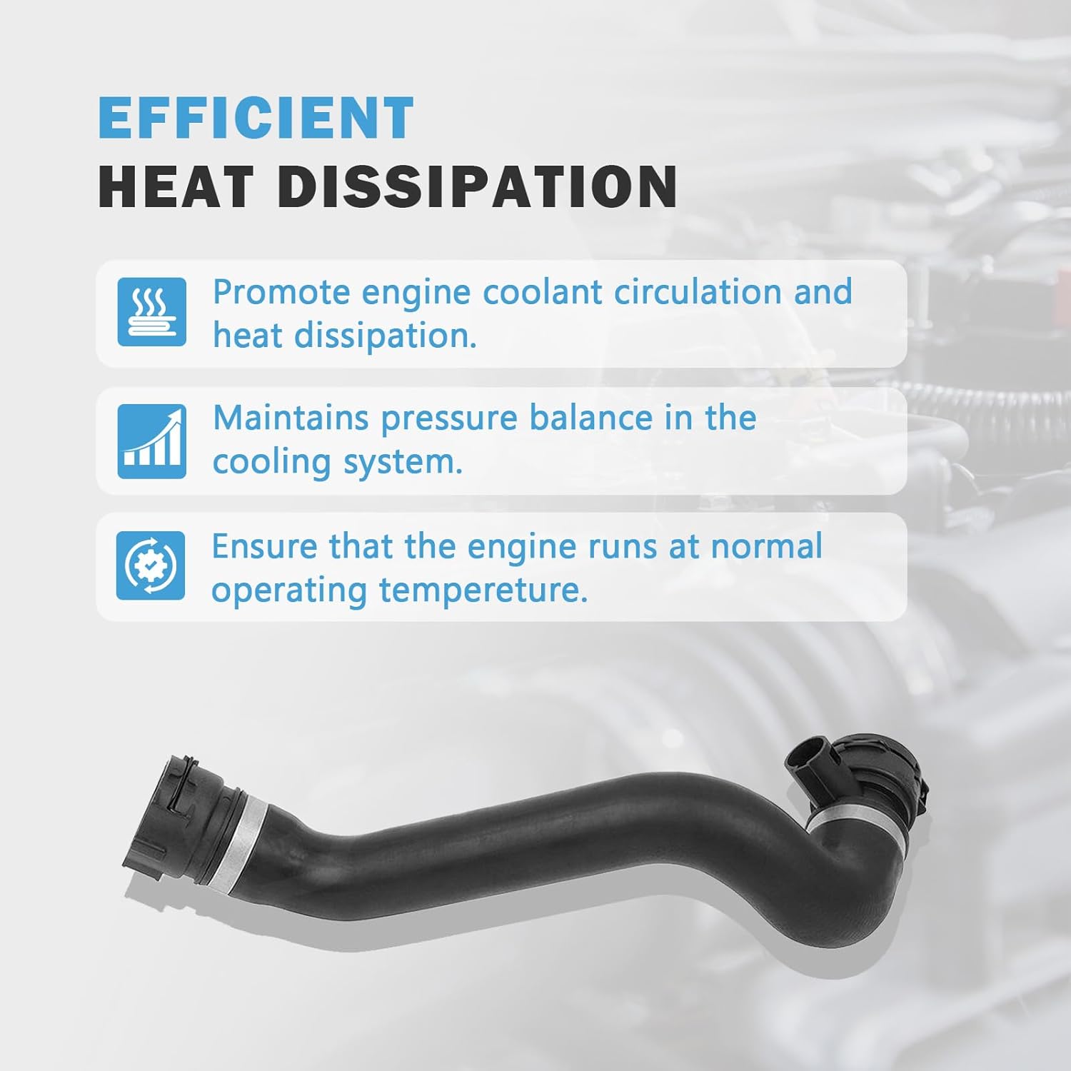 Lower Radiator Coolant Hose Compatible with BMW E46 Series 323i 325i 328i 330i 323Ci 325Ci 325xi 328Ci 330Ci 330xi 1999-2006 2.5L 2.8L 3.0L Replace# 11531436408