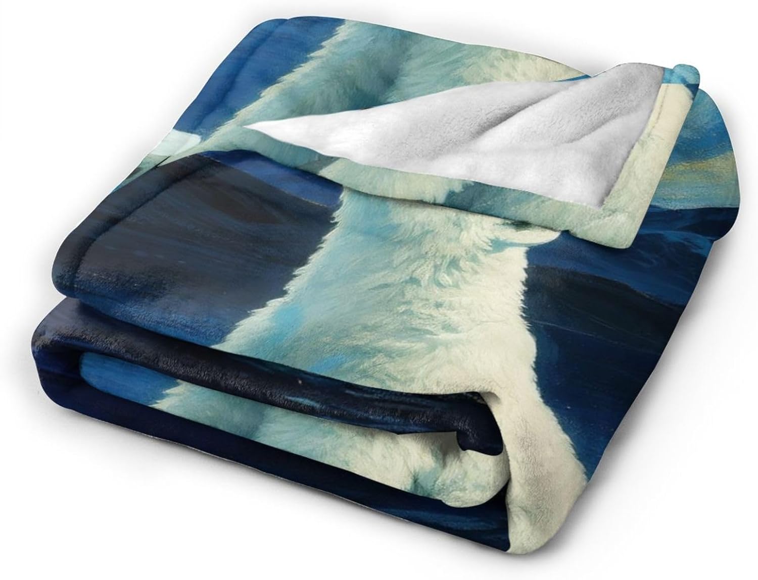 Polar Bear Blanket Cute White Bear Throw Blanket Soft Cozy Fleece Fuzzy Stuff Plush Flannel Gifts for Girls Women Boys Kids Adults 40''x50'' - Image 2