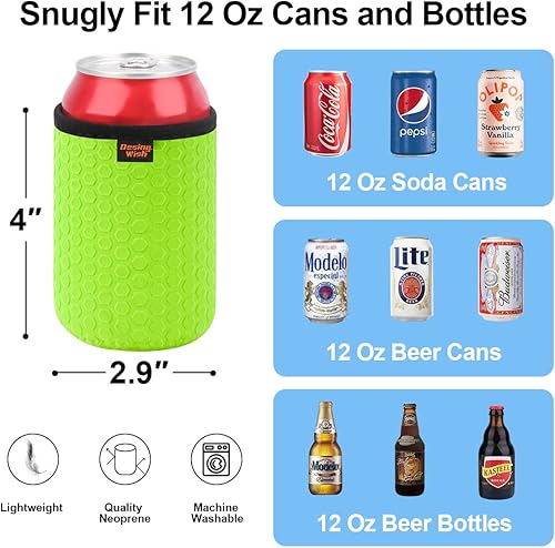 Miniatura 5 de Desing Wish Soporte estándar de 12 onzas para enfriar latas de cerveza, aislador de panal de abeja, fundas para botellas de cerveza de 12 onzas,