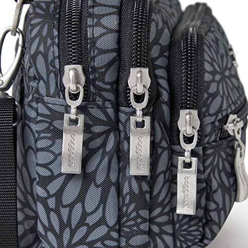 Baggallini Womens Triple Zip Bagg Convertible Cross Body, Pewter Floral, One Size Us #TOP5