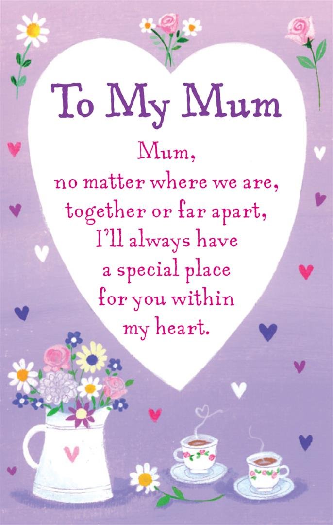 Heartwarmers To My Mum Credit Card Style Keepsake with Signature Panel