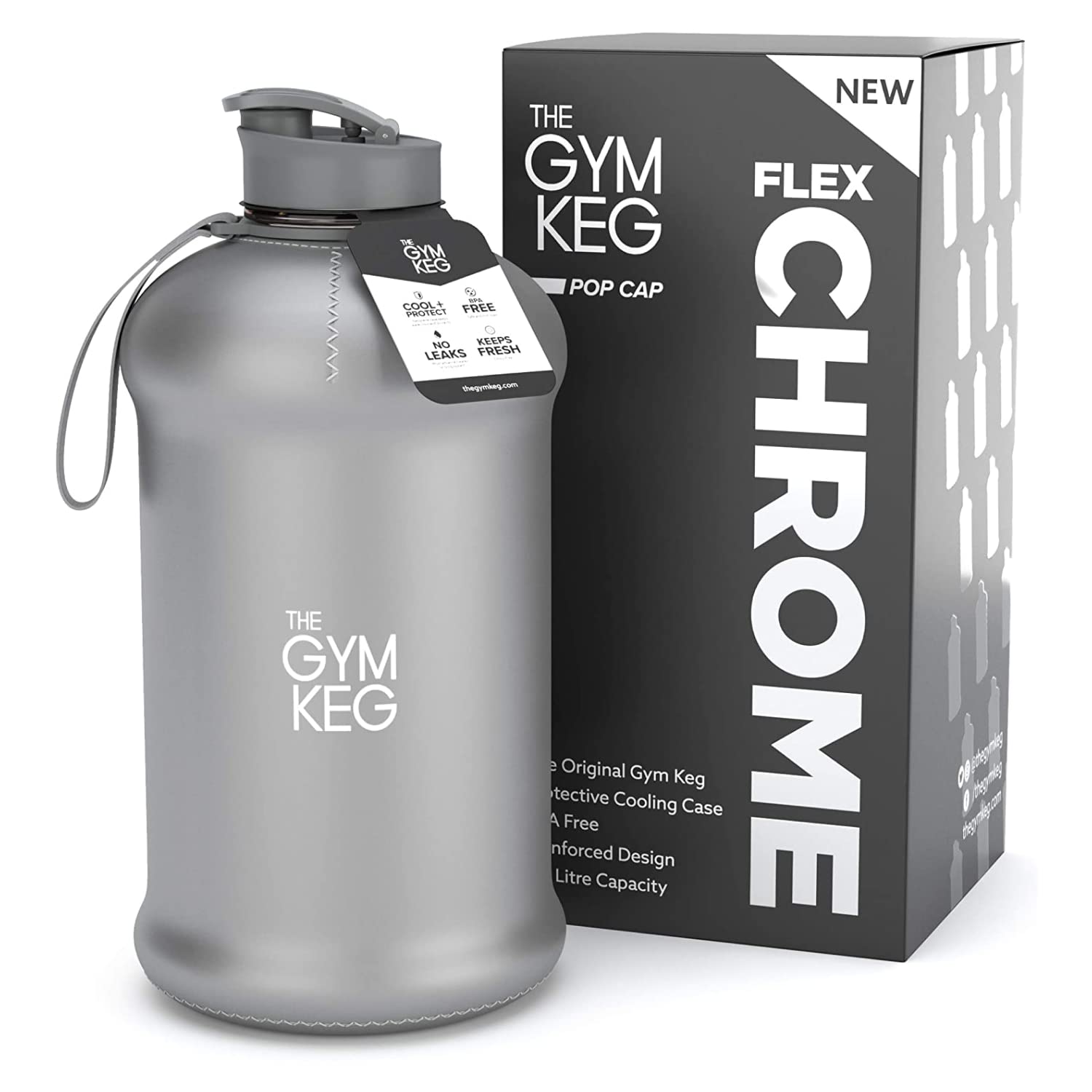 Buy THE GYM KEG Sports Water Bottle (2.2 L) Half Gallon Carry