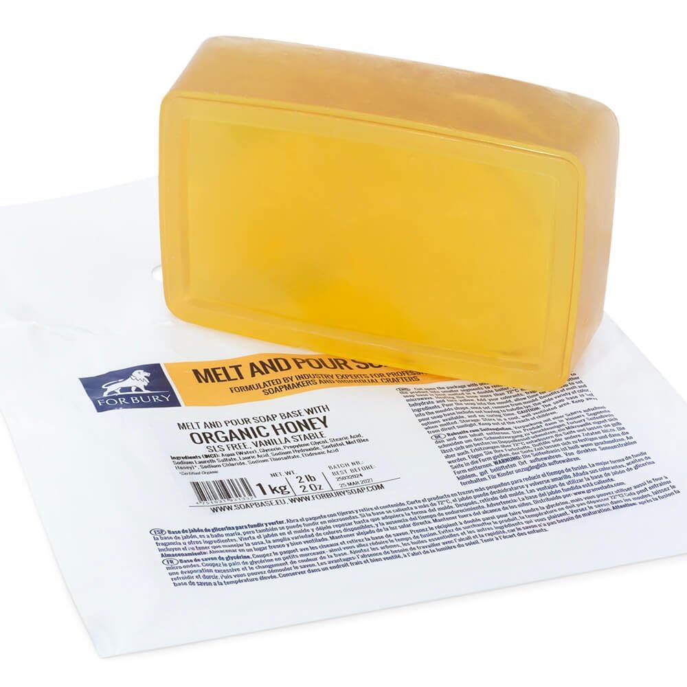 Base di sapone alla glicerina con miele biologico | Crema idratante e nutriente | Ideale per saponi cremosi | 25|30% acqua | 62|65°C Macronutrienti