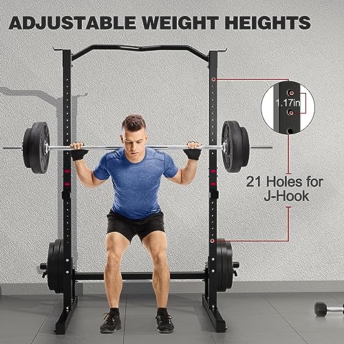 DONOW Olympic Weight Bench with Squat Rack Adjustable Workout Bench with Rack for Bench Press Sthrength Training - Thumbnail 4