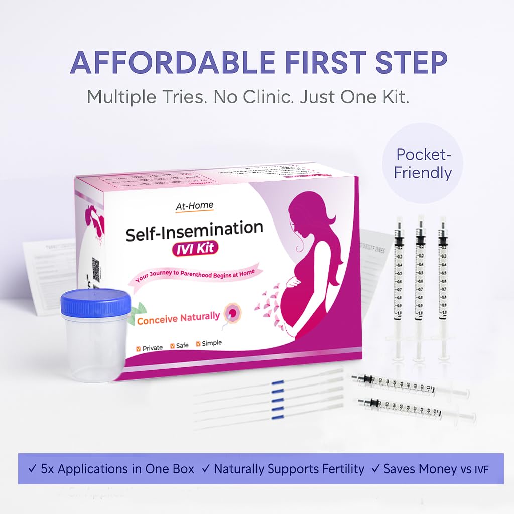 PregaPath At-Home Self-Insemination Kit – Safe, Easy, Discreet Natural Conception Aid, Private IVI Alternative, Conceive Without Intercourse – Pack of 3 Kits Includes Ovulation & Pregnancy Tests 3
