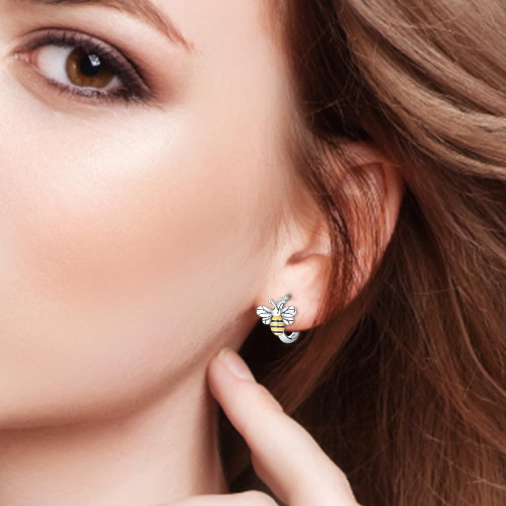 S925 Sterling Silver Earrings for Women Trendy Hypoallergenic Drop Dangle Huggie Earrings Colorful Small Hoop Star Moon Earrings - Image 2