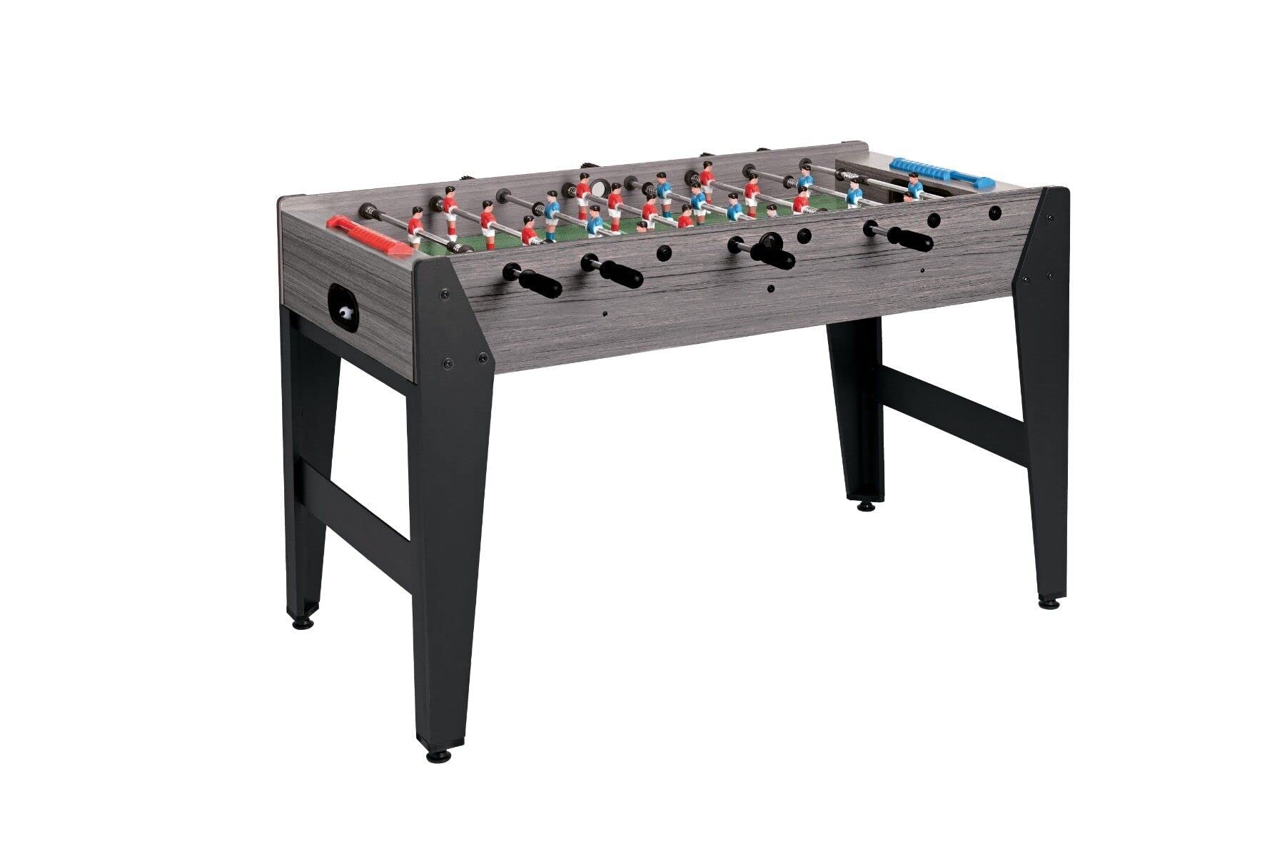 Garlando [Calcio balilla F-ZERO Rovere Grigio] Biliardino Calcetto Da Tavolo Con Aste Telescopiche Rientranti O Aste Uscenti Campo Effetto Erba Segnapunti Integrato Palline Icluse