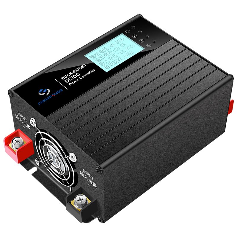 Xijia 12 V/24 V DC zu DC Ladegerät, Max 60 A Buck-Boost Power Controller, kompatibel mit LiFePO4-, Blei-Säure- und NMC-Batterien, für Wohnmobile und LKWs Backup-Batterieladung