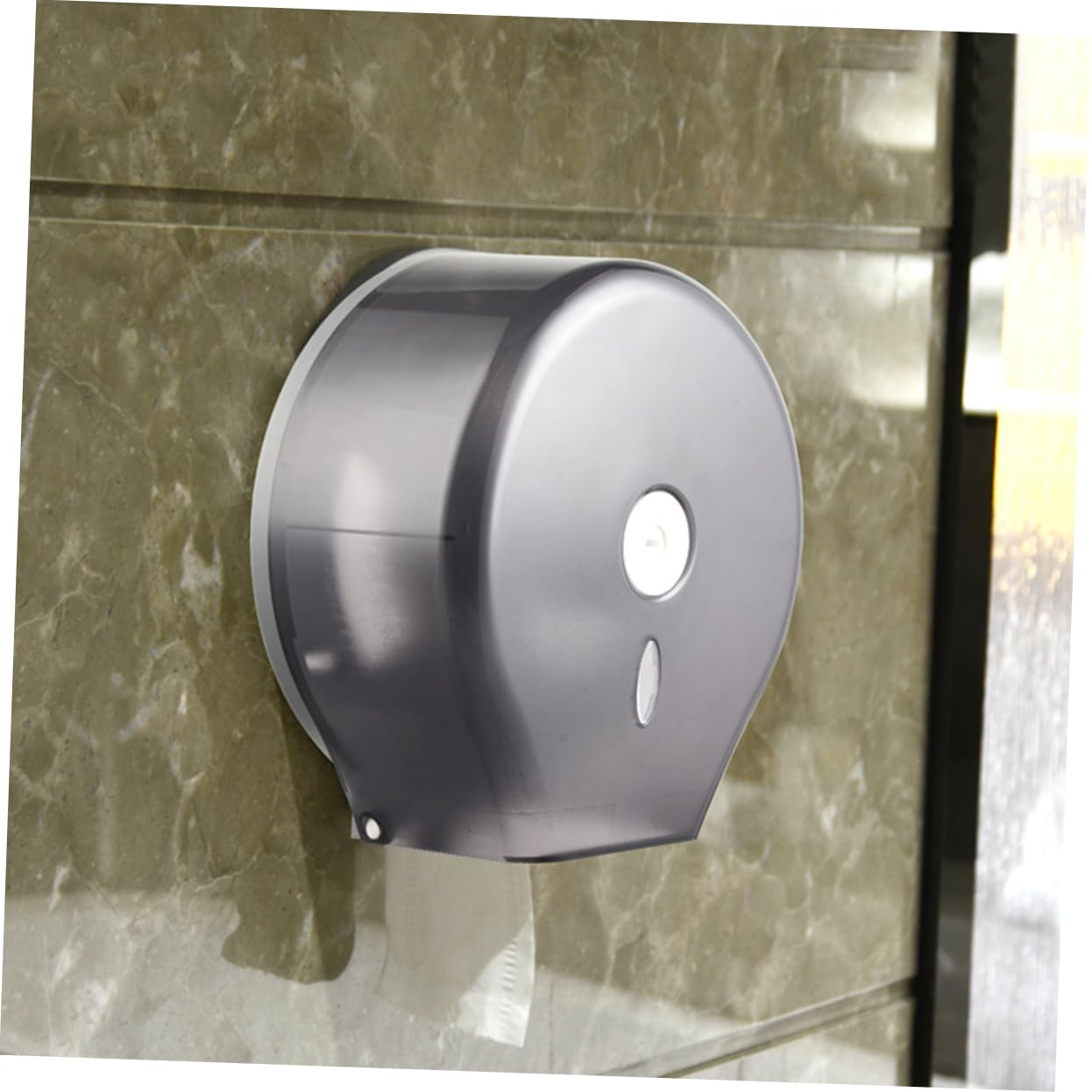 Dispenser di Carta Rotondo da Parete ABS Nero per Hotel e Centri