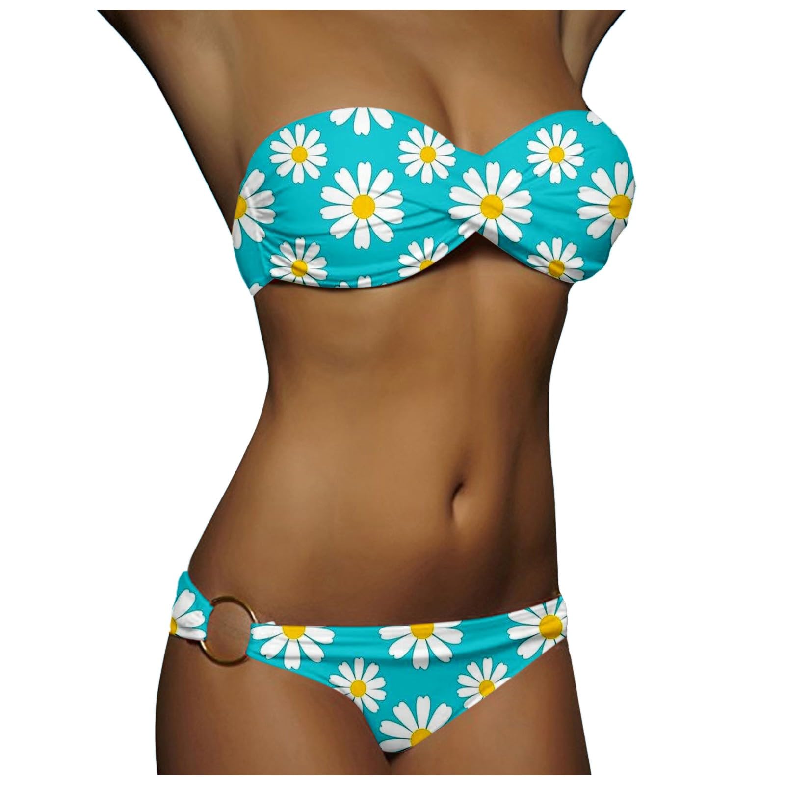 Generic Bikinis Mujer Palabra De Compatible with Honor Push-up a Rayas Azules y Blancas para Mujer Bikinis Negra