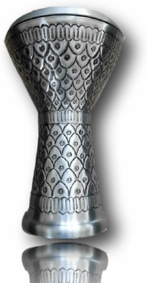 VD Percussion Egyptian Darbuka Relief Fish Antique Pattern Doumbek -Hand Hammered