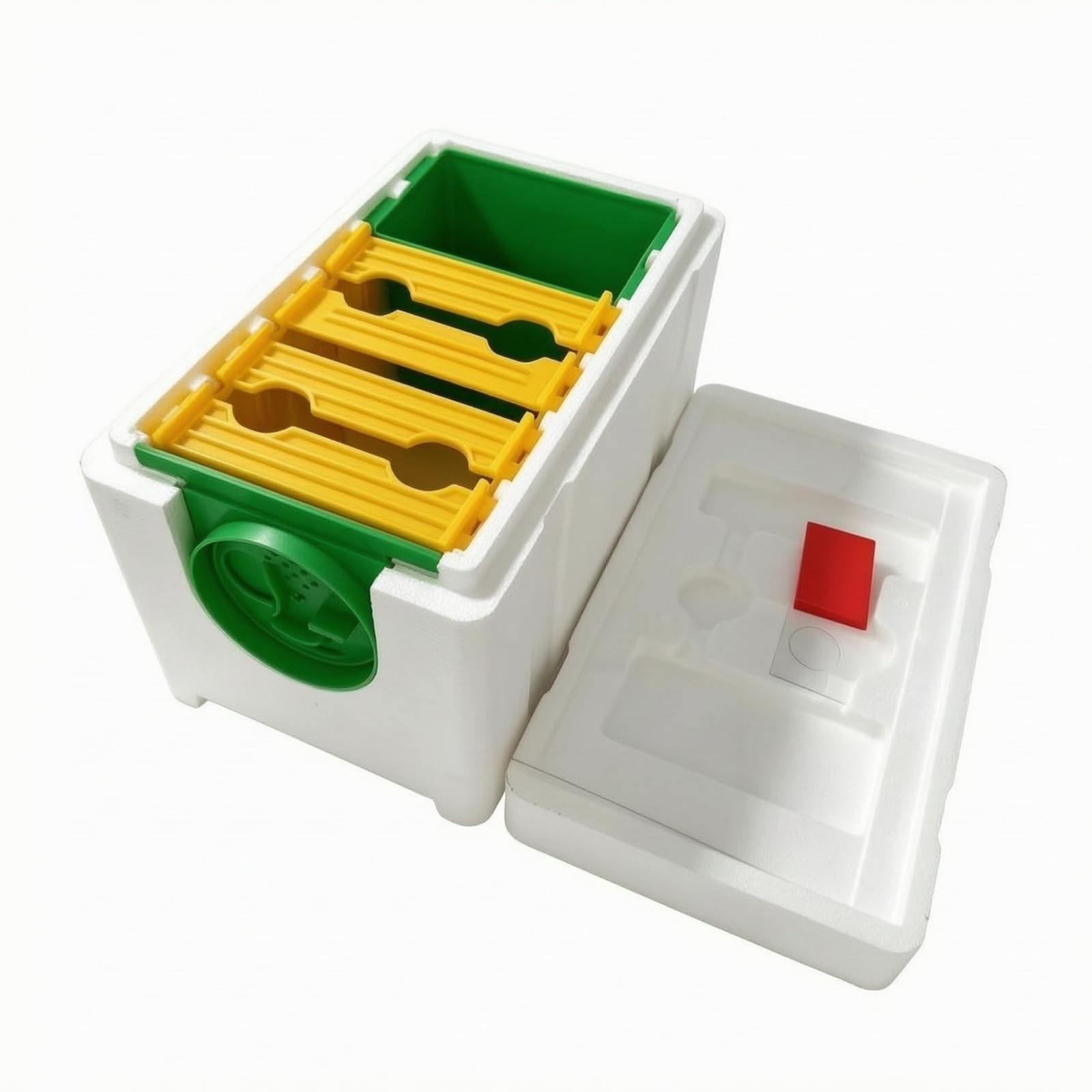 Colcolo Nid D'élevage Fécondation en Mousse | Stable, Boîte à Abeilles en Mousse, pour apière, 4 Cadres