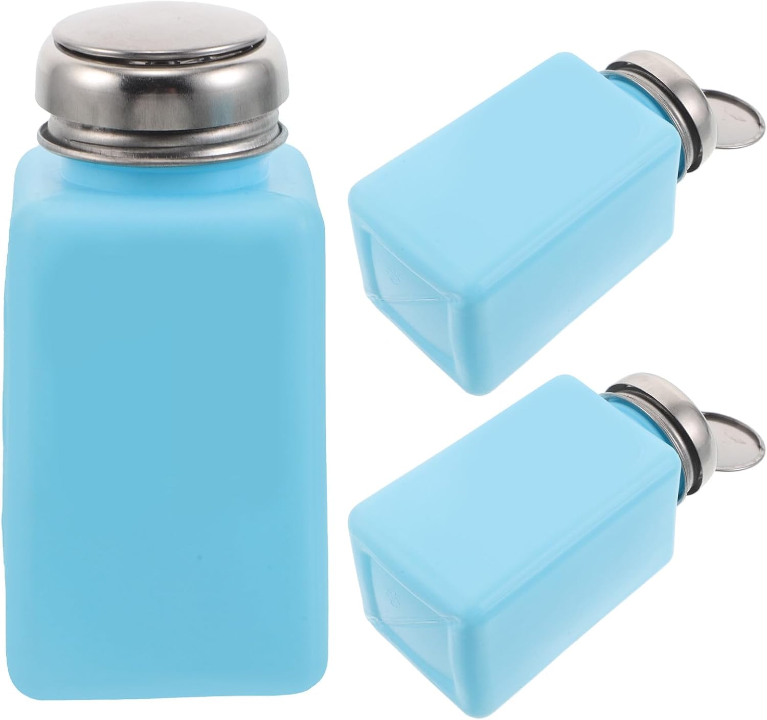 Alipis 3pcs Alcohol Dispenser Push Down: Refillable Push Down Alcohol Dispenser Bottle 180ML - Anti Static Solvent Pump Empty Bottle for Lab Home and Industrial