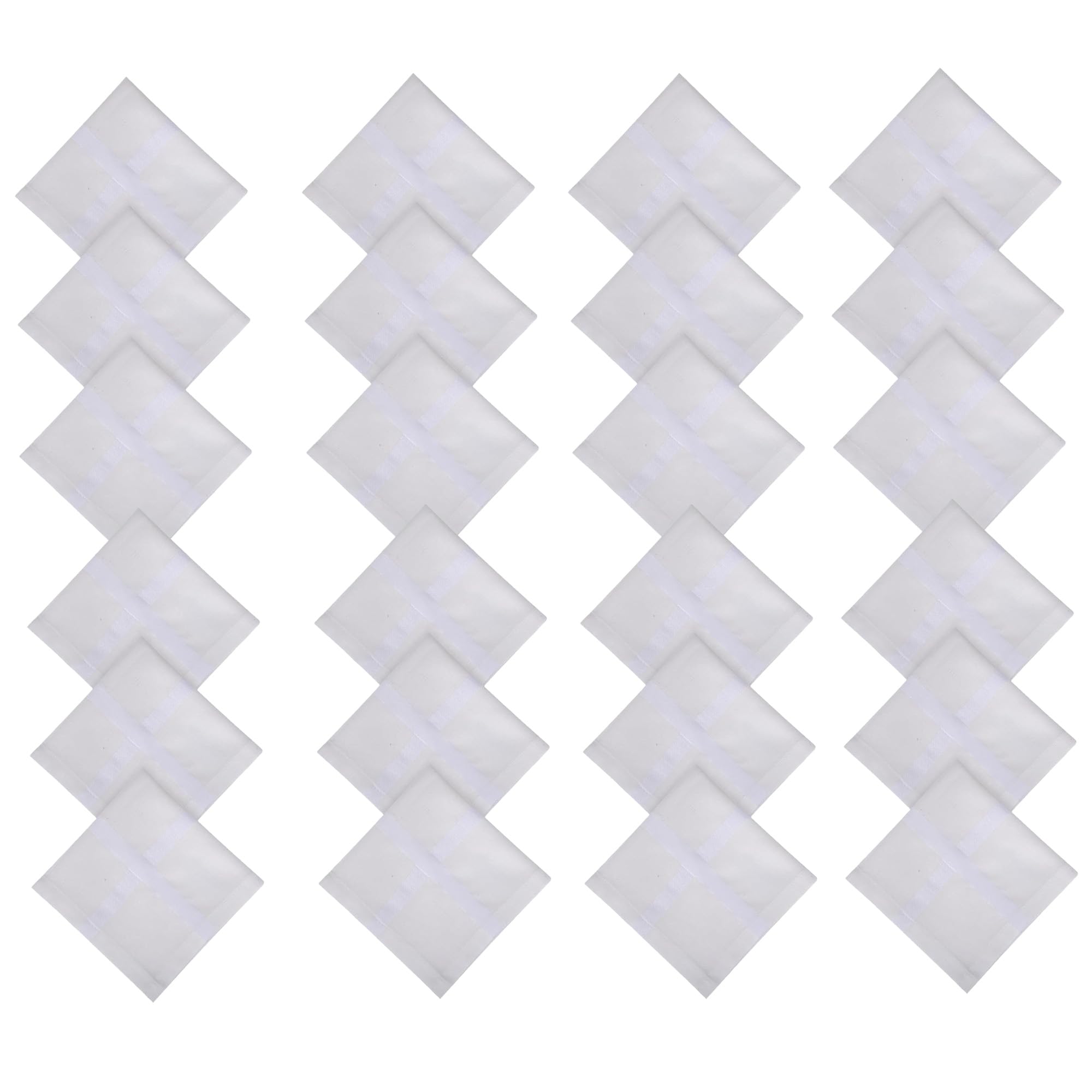 Kuber Industries (Set of 24) Handkerchief | Premium Cotton Mens Handkerchief | Hanky Set for Men | Hand Rumal for Boys | Plain Self Dot | 24000 | White (B0D8SV1GNJ) Amazon Price History, Amazon Price Tracker