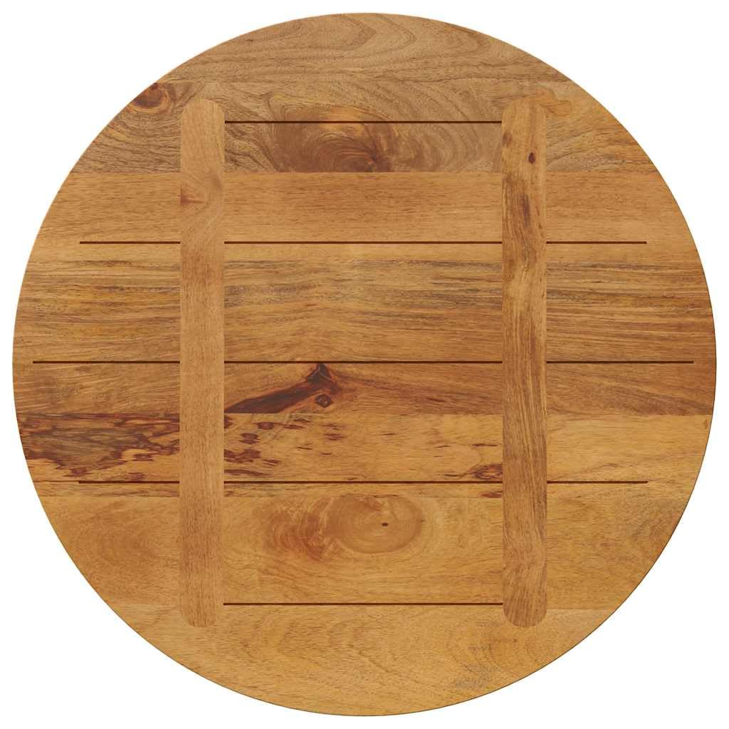 vidaXL Tablero de Mesa Redondo Madera Maciza de Mango Ø 70x2,5 cm, 370076