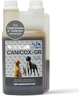 NutriLabs Canicox®-GR Nahrungsergänzung für Senioren-Hunde 500 ml - Nahrungsergänzung für Senioren-Hunde mit MSM, Chondroitin, Glucosamin, Ginseng u.v.m. - Gesundheitsprodukte für Hunde product image