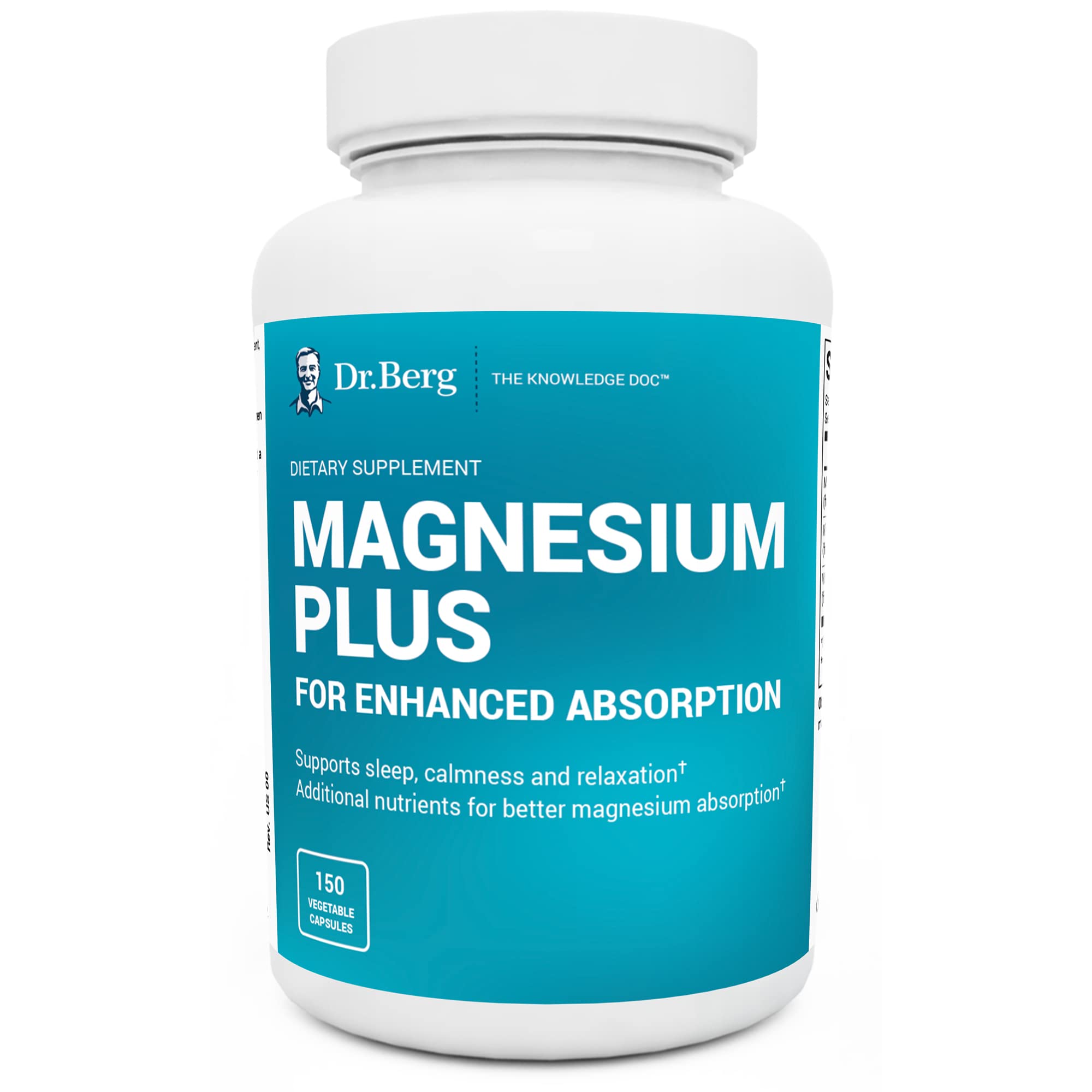 Dr. Berg's Magnesium Plus Magnesium Bisglycinate Supplement for Stress