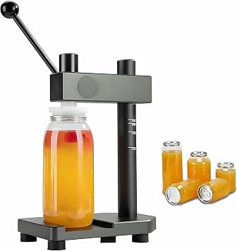 Cans Sealant Machine, Manual Sealing Press Tool, Aluminum Alloy, Adjustable Height of 30 to 170 Mm, Ideal for Domestic and Commercial Use /