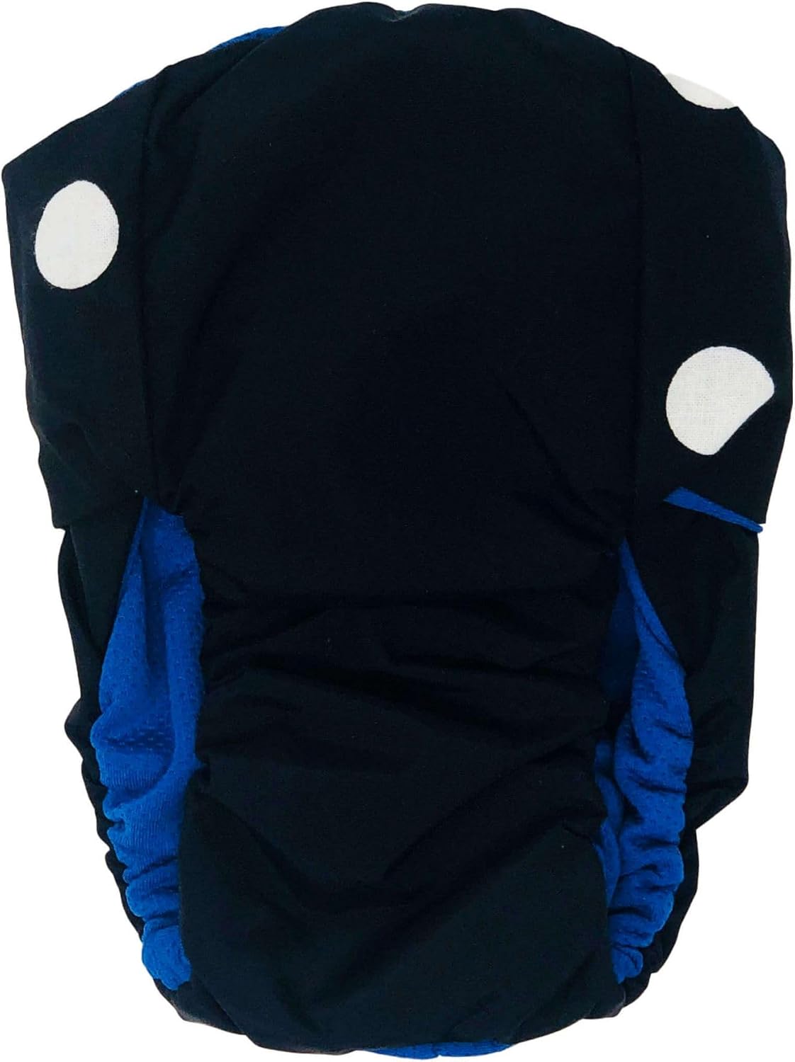 White Polka Dot on Black Waterproof Premium Cat Diaper, XL, Without Tail Hole - Made in USA