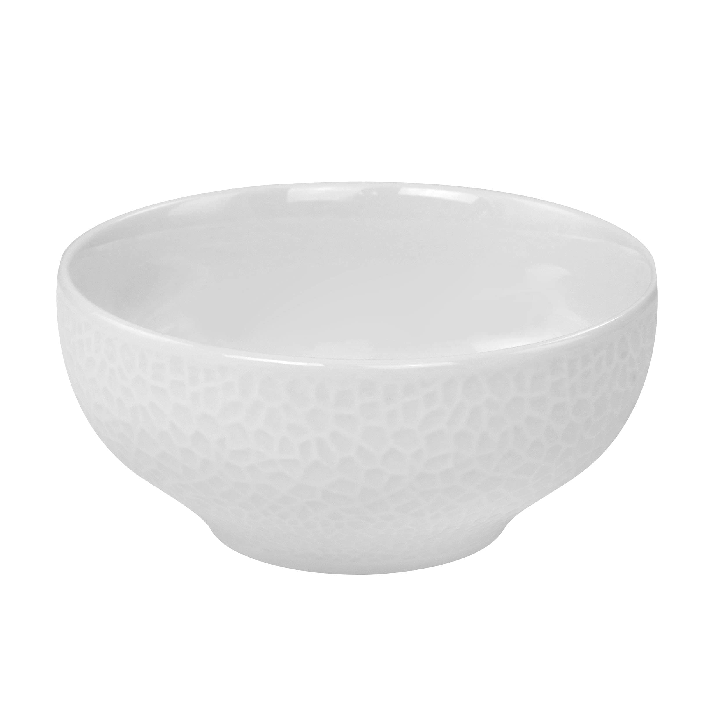 Elama Vaisselle en porcelaine blanche, 16 pièces, jasmin