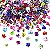 JPSOR 900pcs Gems Jewels for Crafts, Acrylic Flatback Rhinestones for Halloween Pirate Party Decorations, Crafting Embellishments Gemstone (9 Shapes, 6-13mm) #2