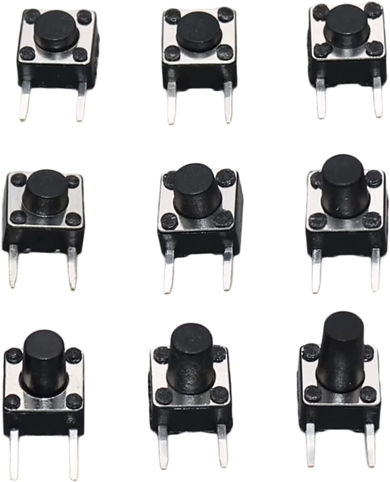 Kit Tact Switch 6x6 mm avec 9 hauteurs variables de micro-commutateur DIP à clé