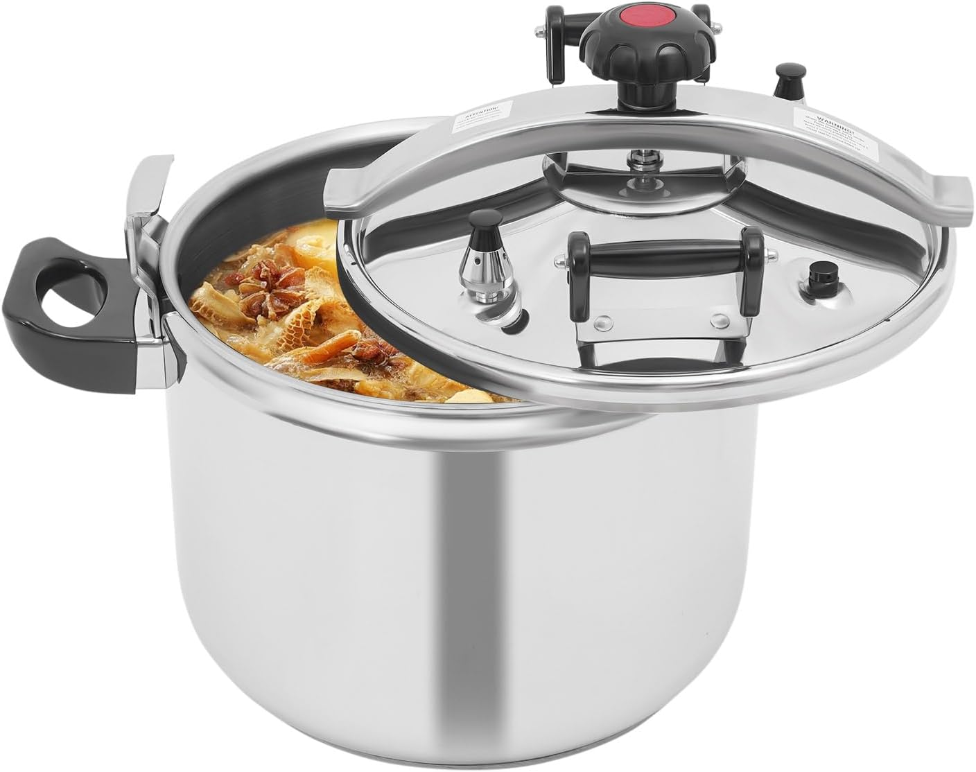 Pressure Cooker, 42.27Qt Stainless Steel Pressure Pot, 60Kpa High-Pressure Pressure Stewing Canner Quick Cooking Explosion-Proof Cookware for All Stoves Induction Gas Electric (40L/42.27Qt)