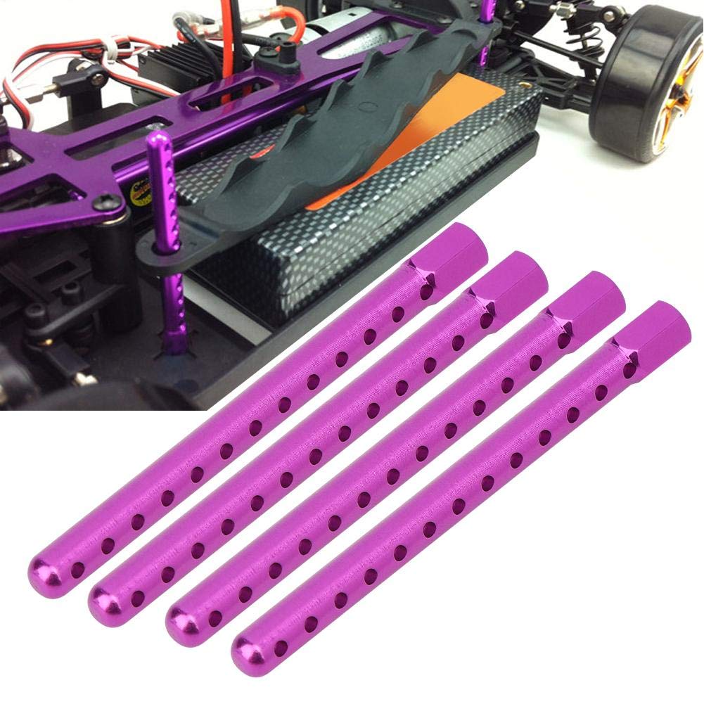Cryfokt Pièces de Voiture RC en Alliage D'aluminium Faciles à Utiliser, Poteau de Carrosserie RC pour HSP 94102 94122 94103 94123 (Purple