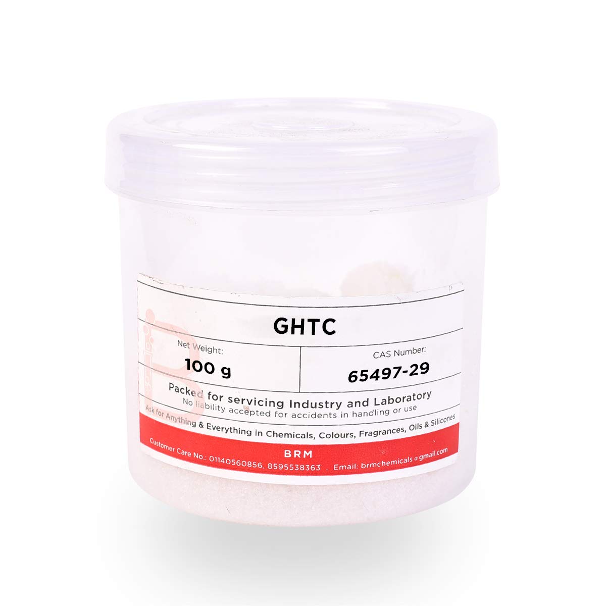 BRM Chemicals GHTC Guar Hydroxypropyltrimonium Chloride - 100 Grams For Soap Making, Shampoo Making, Cosmetic Making & DIY Personal Care For Face, Hair, Skin & Body