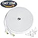Cat 7 Ethernet cable for PS4, 50 ft Slim High Speed Wire Internet Cable with clips, Faster than Cat6 Cat5,Computer Network cord with Shielded (STP) RJ45 Plugs for PS3, MAC Pro, TV, Laptop- White(15M)