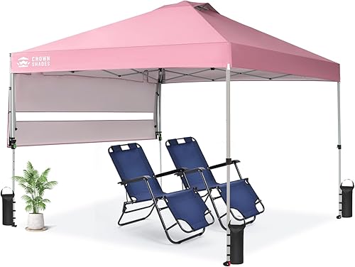 Miniatura 13 de CROWN SHADES Carpa Plegable de 10x10, Carpa Comercial Instantánea con Toldo Extensible, Centerlock Patentado, Tela Recubierta de Plata 150D, 4