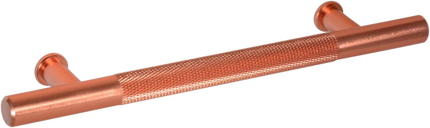 #1650-128 CKP Brand Linear Aluminum 5 in. (128mm) Knurled Pull, Brushed Rose Gold - 10 Pack