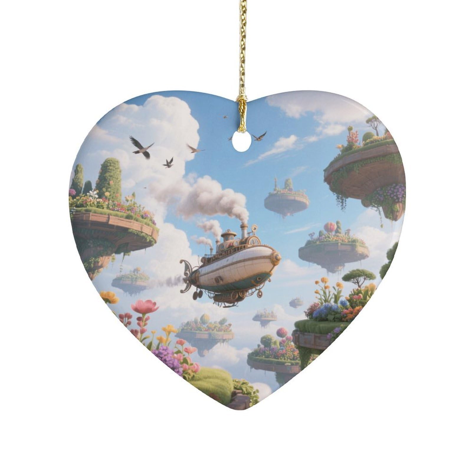 Fekiloot Style Sky Garden Ceramic Ornament Home Decor Keepsake
