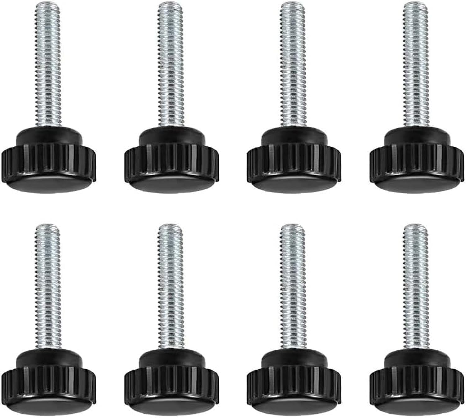 Boxonly Knurled Thumb Screw for Saw Drill Press Lathe and Routing Jigs Packaging Machinery Printing Equipment Clamping Knobs Grip Threaded Hand Bolt Knobs M6 x 25mm 8pcs
