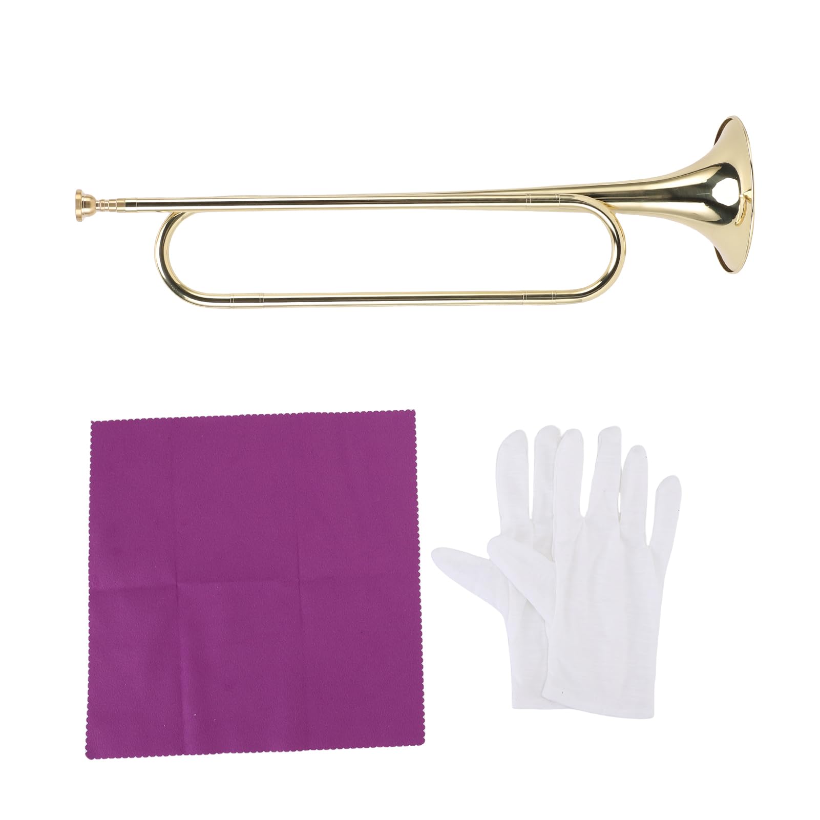Btuty Brass Trumpet, Bb Trumpet for Students Beginners with Large Bell Bright Sound Comfortable Mouthpiece, for School Band Practice Professional Orchestras