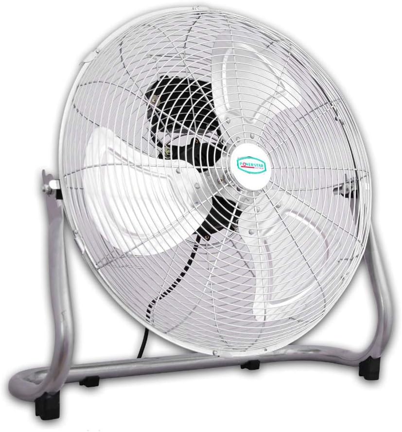 Commercial Portable Velocity Chrome Floor Electric Fan 3 Speed Metal 16" 18" 20" (20 inches Fan)
