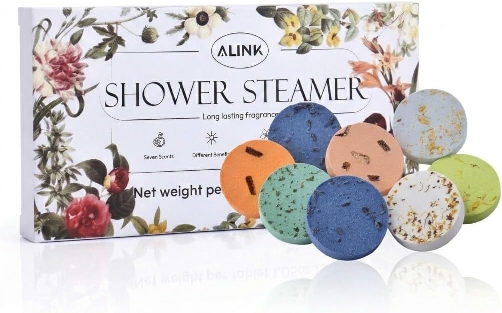 ALINK Shower Steamers Aromatherapy 8 Pack Gifts for Women, Birthday Christmas Mother’s Day Gifts for Mom Valentine’s Day Adults Home Spa Gym Natural Essential Oil Self Care Relaxation
