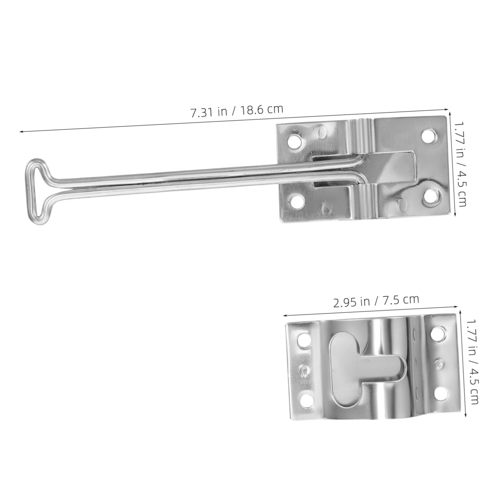 Gancho para Puerta de Remolque de Aleación Resistente Alta Capacidad de Carga para Puerta Trasera de Furgoneta Camper 3piezas Color Plata Adecuado para Caravanas
