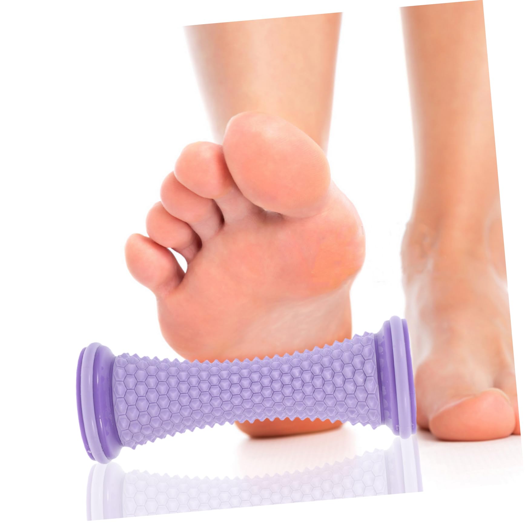 CALLARON Yoga Fußroller 2 Stück Manuelles Fußmassagegerät aus Tpr und Pvc Lila Rollenmassagegerät zur Fußsohlenmassage Lindert Fußermüdung Geeignet für Plantarfasziitis und Fußbogen
