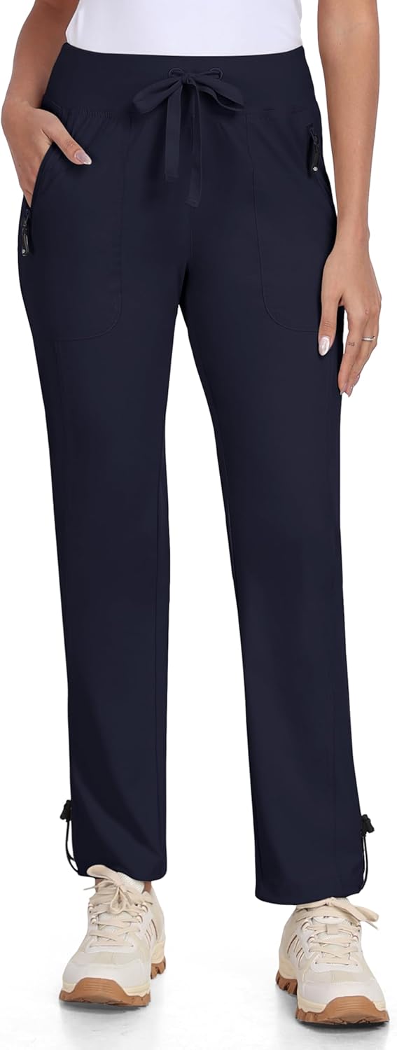 MoFiz Women's Hiking Pants Lightweight Outdoor Quick Dry Travel Joggers Water Resistant Athletic Pants Zipper Pockets - Image 2