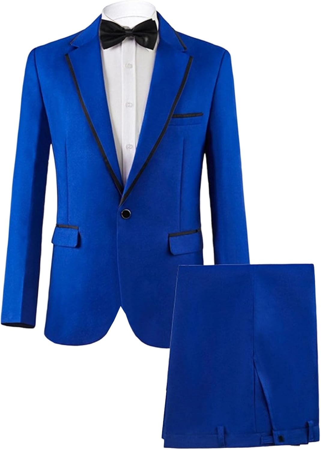Men's 2 Piece Suit One Button Slim Fit Tuxedo Suits Dinner Homecoming Formal Wedding Prom Blazer Pants Sets