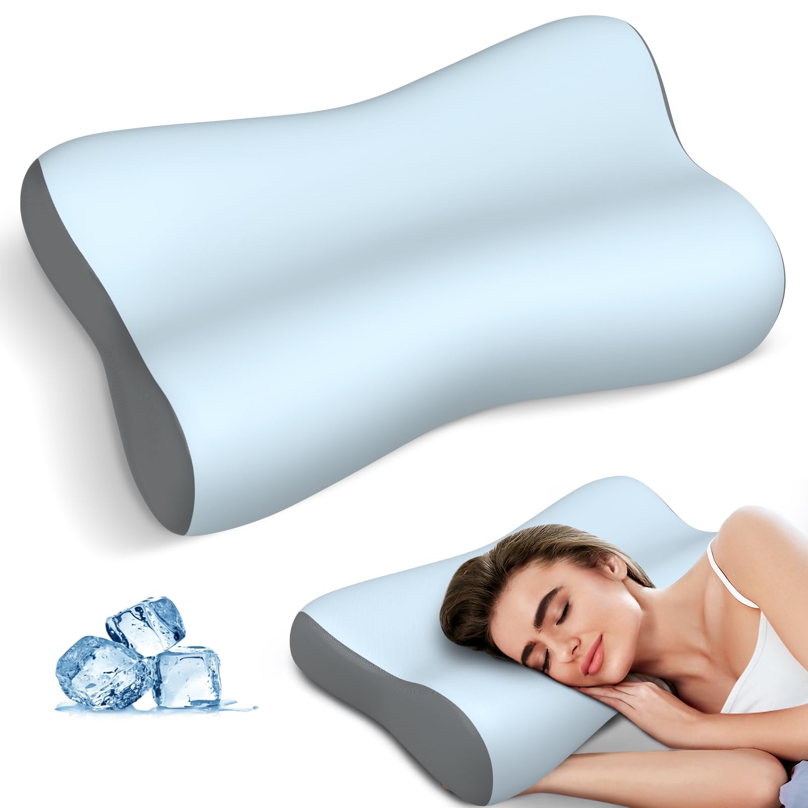 Cervical Neck Pillow Contour Memory Foam Pillows for Neck Pain Relief Ergonomic Pillow for Sleeping Orthopedic Bed Pillow