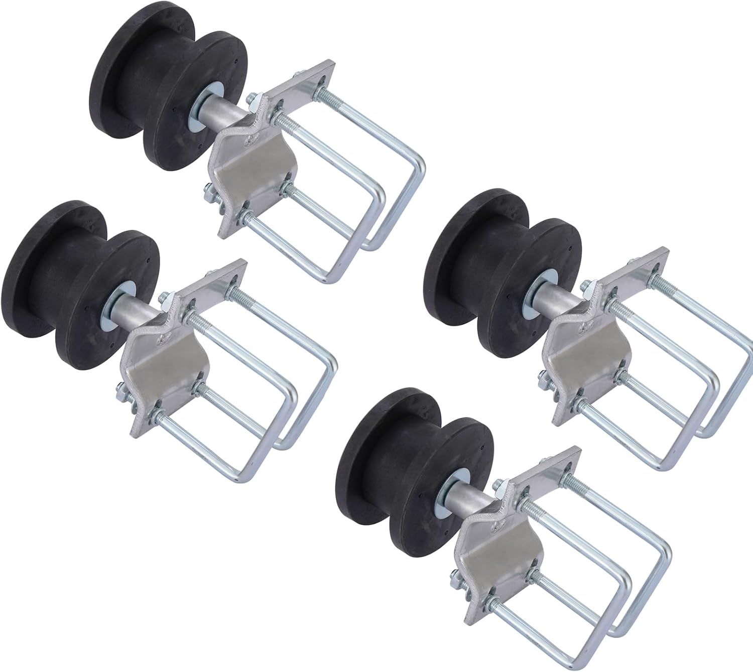 Sliding Gate Rollers for Chain Link Fence, Nylon Cantilever Gate Rollers for 4" Square Post, Fits 2" Gate Frames, Sliding Gate Kit Hardware, Pack of 1