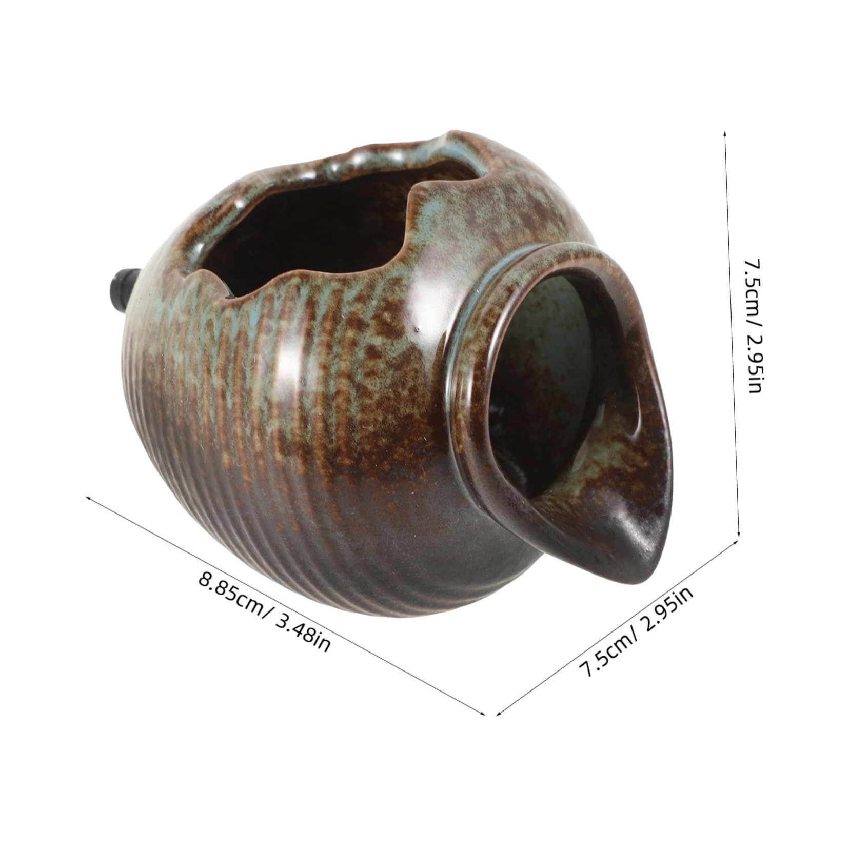 Toddmomy Ceramic Water Fountain for Garden Decor Unique Fish Friendly Design with Built Filtration Compact for Tabletop and Outdoor Use Optimal Water Circulation for Aquatic