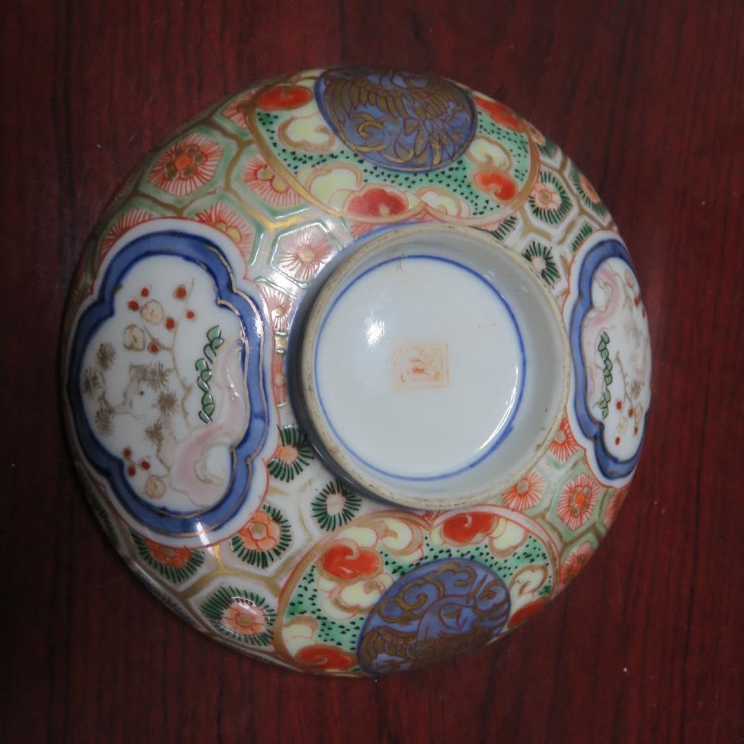 蓋物 ペア 色絵付 錦蒸し茶碗 金彩 古伊万里 蔵出し 初荷 B