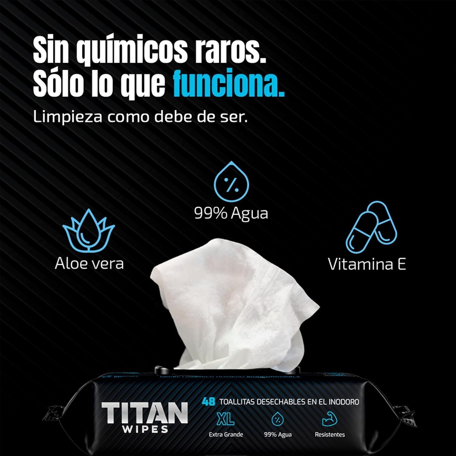 Papel Higiénico Húmedo Biodegradable EXTRA Grande y Resistente – 3pack 144 Toallitas Humedas XL 18×18 cm, 99% Agua, Aloe & Vitamina E, 0% Alcohol, Resistentes y Desechables por el WC