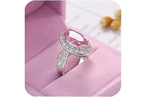 Sparkling Pink Marquise Sapphire Eternity Band Ring