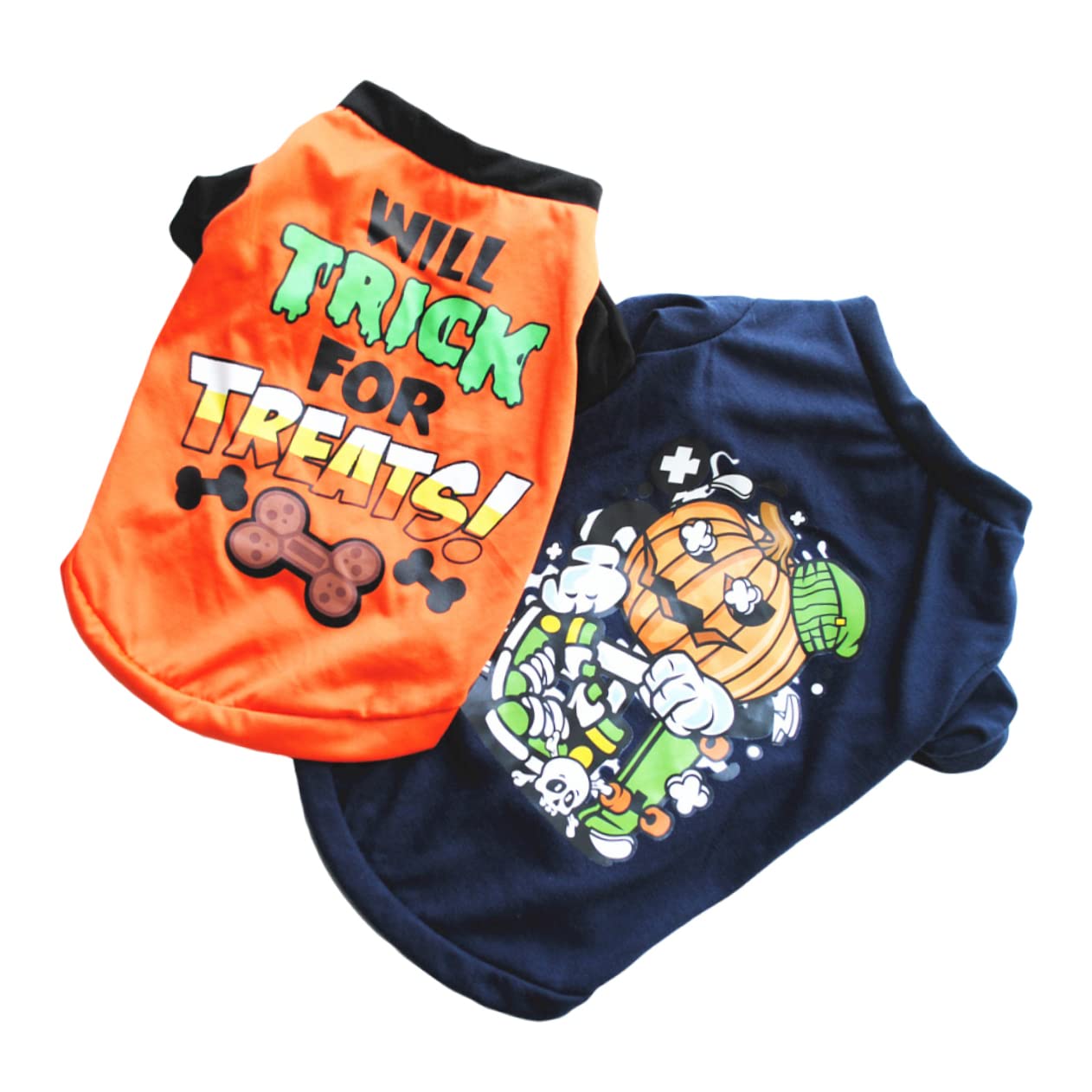 ABOOFAN 6 Pz t-shirt per cani da compagnia di Halloween costume da zucca per cani gilet per halloween cane vestiti costumi per rifornimento dell'animale domestico di Halloween